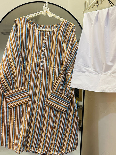 Linen ethnic print 116