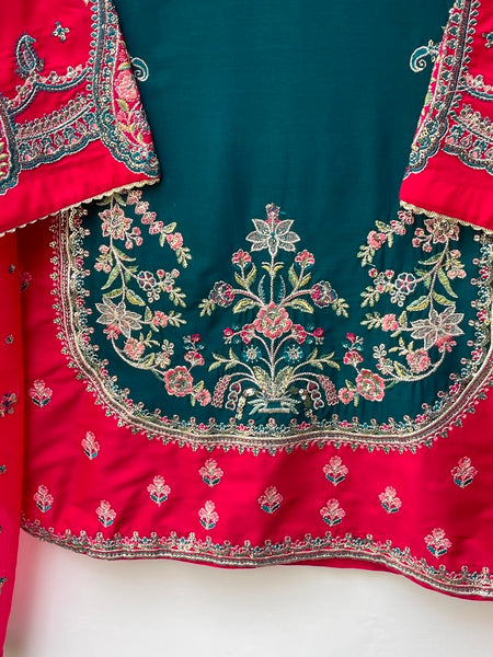 3 Piece – Deep Teal & Ruby Red
