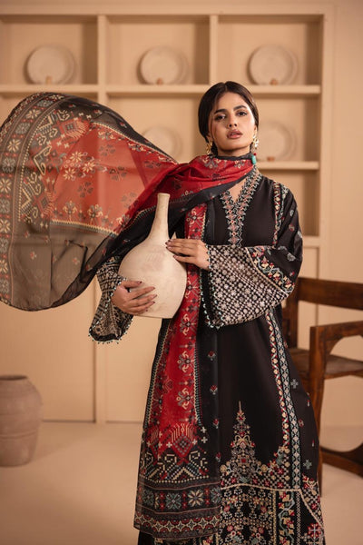 Midnight Noir Embroidered 3 Piece Suit