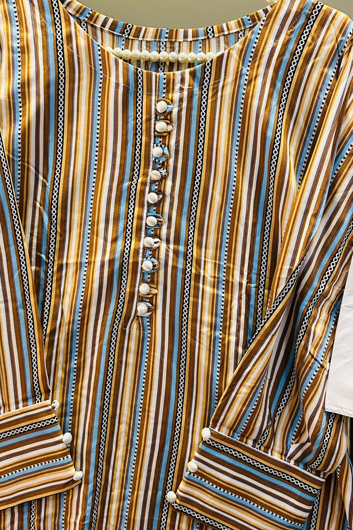 Linen ethnic print 116