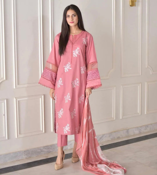 Ethnic rossy pink
