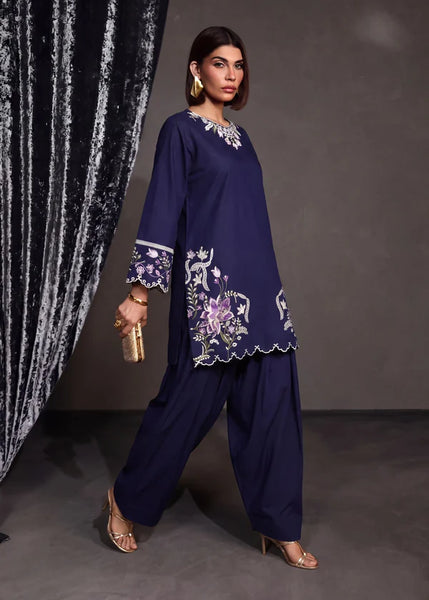 Royal Indigo Embroidered Co-Ord Set