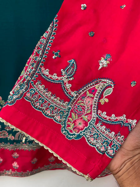3 Piece – Deep Teal & Ruby Red