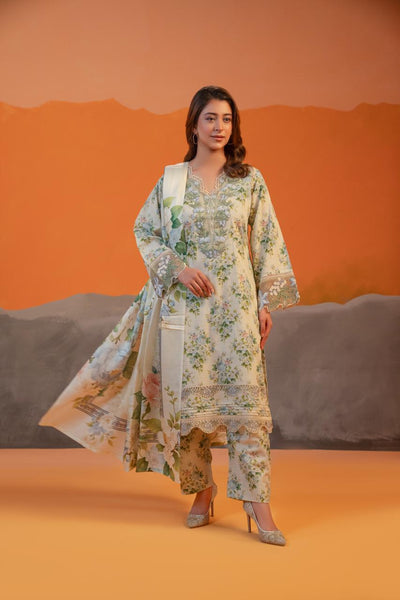 Elegant Floral Winter Khadar 3-Piece Suit