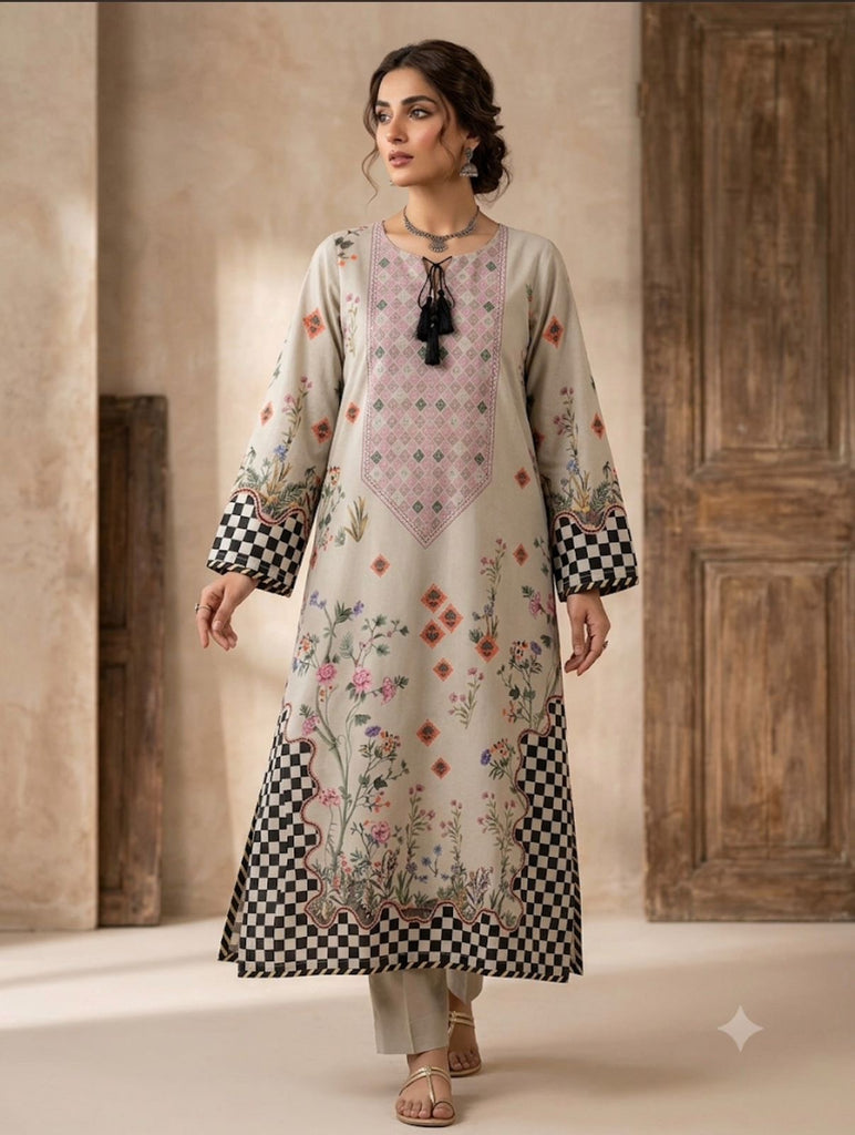 Blush Meadow 2-Piece Kaftan Set