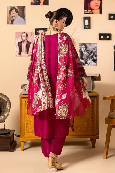 Fuchsia Royale Embroidered 3 Piece Suit