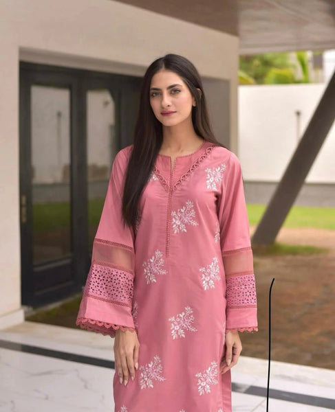 Ethnic rossy pink