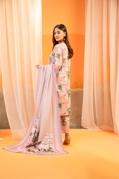 Round Embroidered Daman – Winter Khaddar Suit 3-piece