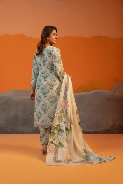 Elegant Floral Winter Khadar 3-Piece Suit