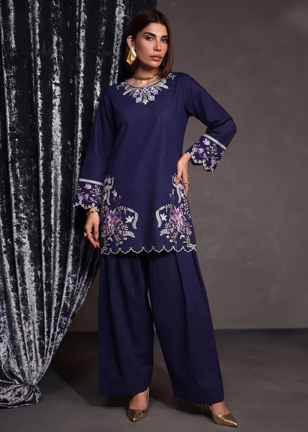 Royal Indigo Embroidered Co-Ord Set