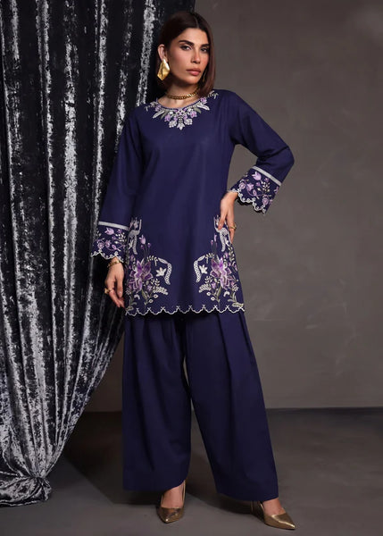 Royal Indigo Embroidered Co-Ord Set