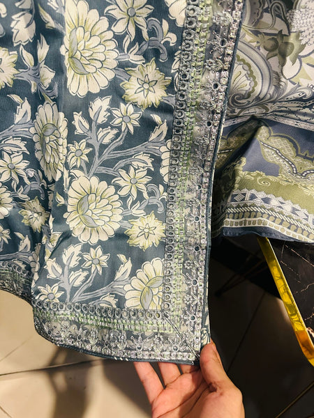 Botanical Teal 3-Piece Printed Ensemble