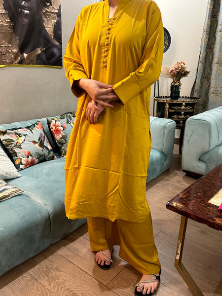Mustard Plain lilen long