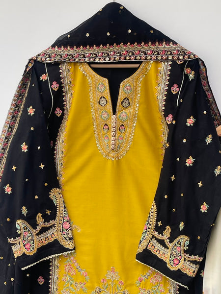3 Piece– Mustard & Black