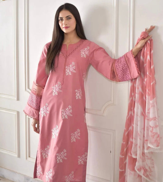 Ethnic rossy pink