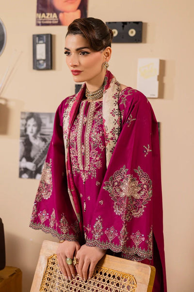 Fuchsia Royale Embroidered 3 Piece Suit