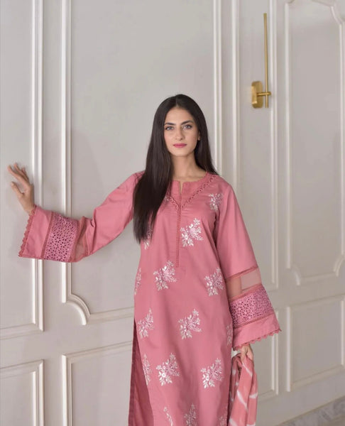 Ethnic rossy pink