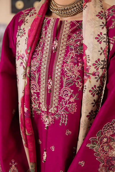 Fuchsia Royale Embroidered 3 Piece Suit