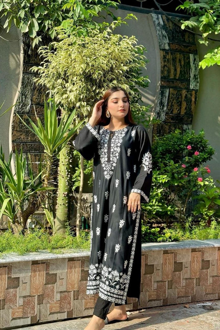 Mk 115 EMBROIDERY KURTI (INDIAN CHICKEN KARI)