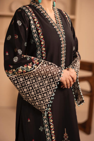 Midnight Noir Embroidered 3 Piece Suit