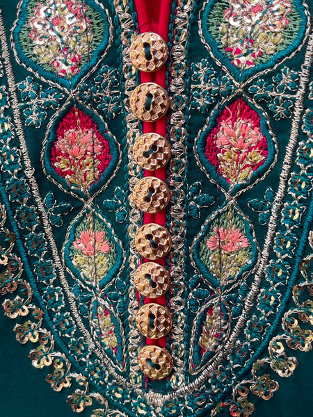 3 Piece – Deep Teal & Ruby Red