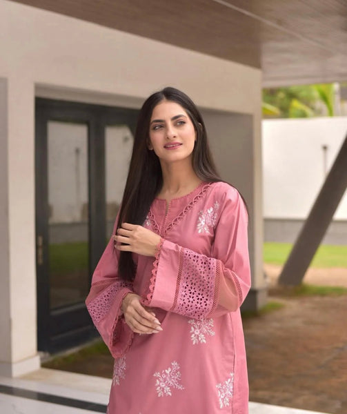 Ethnic rossy pink