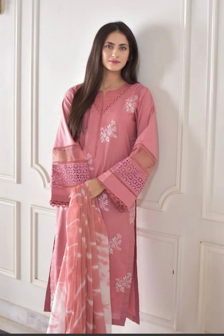 Ethnic rossy pink