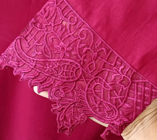 Maroon Elegance Embroidered 2-Piece Suit