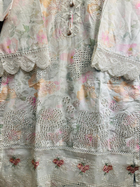 Luxury Floral Lawn 3Piece Suit – Embroidered Chikankari Style (Summer Edition)