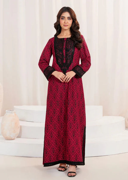 Ruby Elegance Summer Lawn 2-Piece – Printed Shirt & Trouser with Embroidered Details