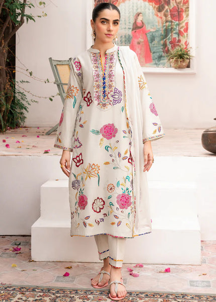 Rainbow Elegance Embroidered Lawn Suit – 3 Piece