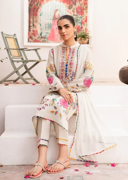 Rainbow Elegance Embroidered Lawn Suit – 3 Piece