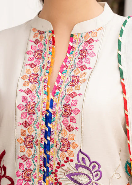 Rainbow Elegance Embroidered Lawn Suit – 3 Piece