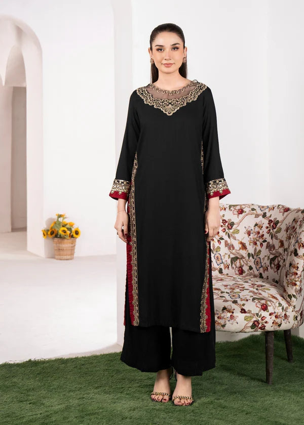 Midnight Elegance Embroidered Lawn 2 Piece