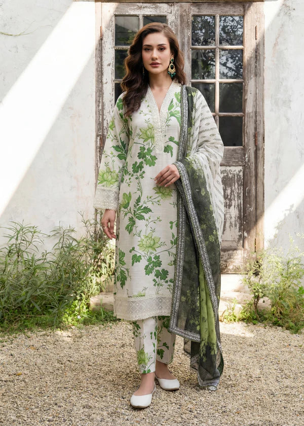 Garden Elegance Embroidered Lawn 3 Piece