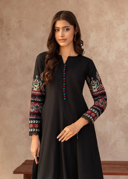 Midnight Charm Embroidered 2-Piece Lawn Suit