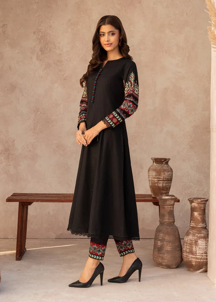 Midnight Charm Embroidered 2-Piece Lawn Suit