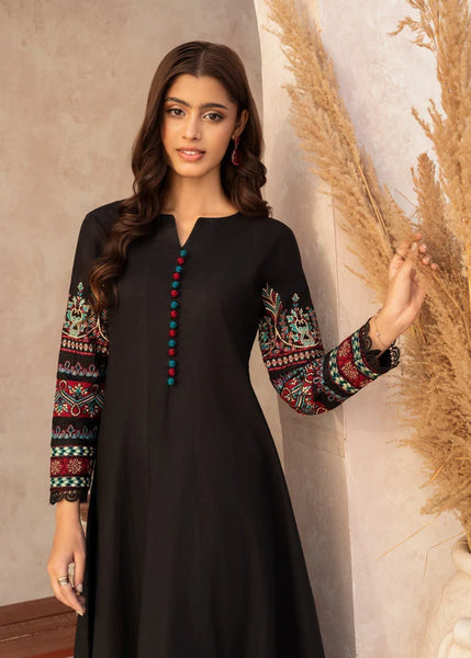 Midnight Charm Embroidered 2-Piece Lawn Suit