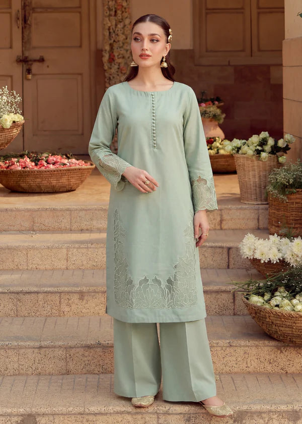 Sage Serenity Embroidered 2-Piece Lawn Suit