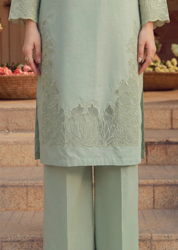 Sage Serenity Embroidered 2-Piece Lawn Suit