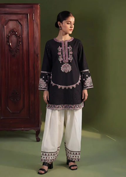 Midnight Noir Embroidered Kurta Set