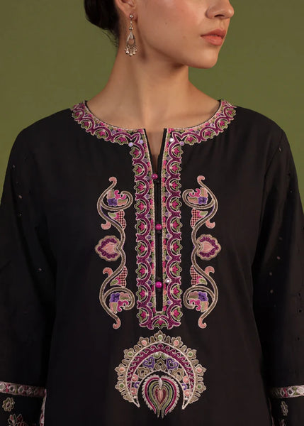 Midnight Noir Embroidered Kurta Set