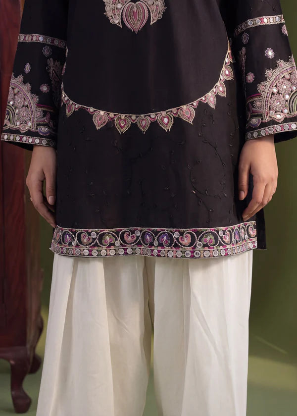 Midnight Noir Embroidered Kurta Set