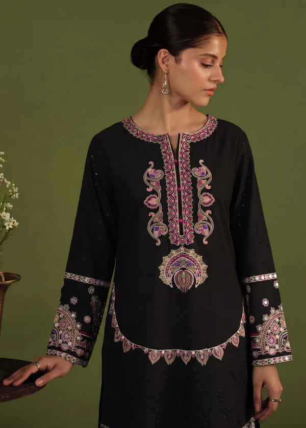 Midnight Noir Embroidered Kurta Set
