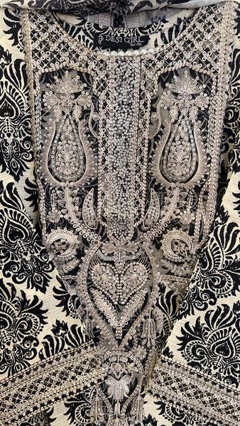 Midnight Noir Embroidered 2-Piece Suit