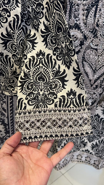 Midnight Noir Embroidered 2-Piece Suit
