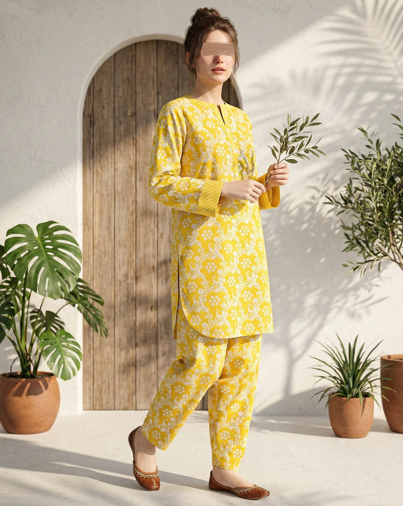 Sunshine Bloom Printed 2-Piece Co-Ord Set