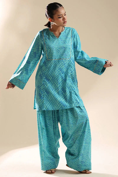 Generation Inspired Aqua Printed Co-Ord Set – 2 Piece