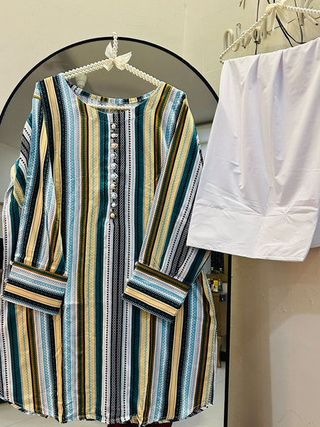 Linen ethnic print 115