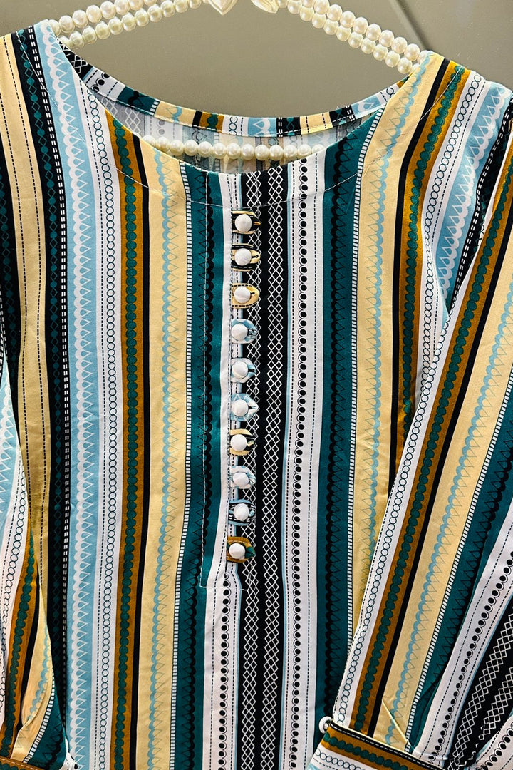 Linen ethnic print 115